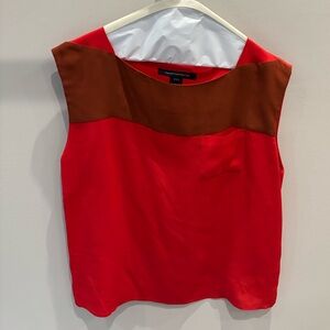 French Connection Red and Brown Blouse